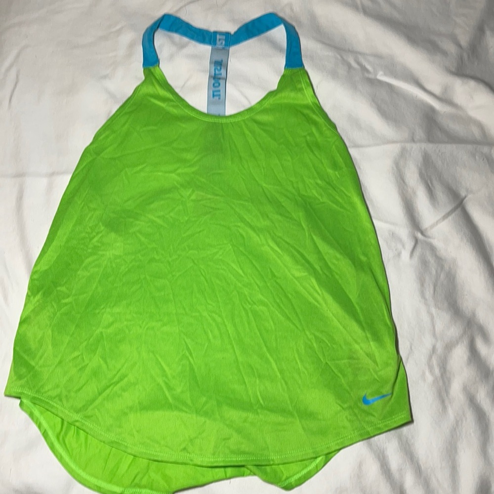 Nike lime green tank top (small)